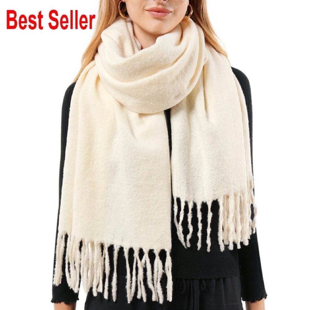 Oversized Winter Scarf Soft Warm Thick Blanket Shawl Chic Versatile Unisex